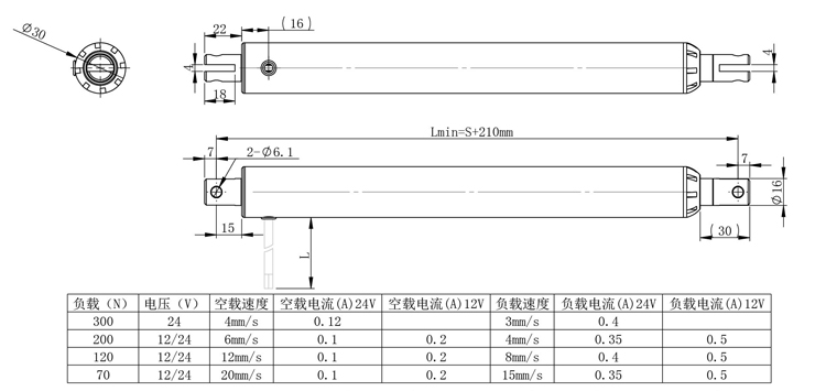 SD50直流電動推桿(圖2)